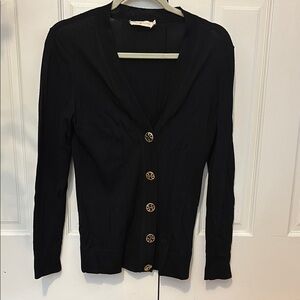 Black Button-Up Women's Sweater